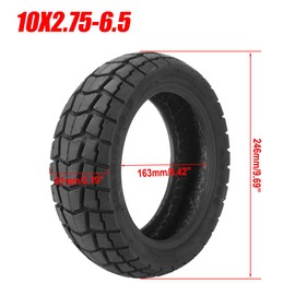 10x2.75‑6.5 Electric Scooter Tire Tubeless Tire 10 Inch Off-Road Tubeless Tyre 10x2.70-6.5 Vacuum Tire for Speedway 5 Dualtron 3 Electric Hover-1 Alpha JOYOPR S Hiboy Titan PRO Shock Absorption