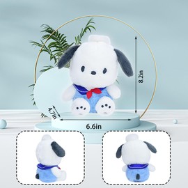 8" Anime Kawaii Figure Plushies Adorable Stuffed Animal Navy Clothing Plush Doll Birthday Gift for Kids Boys