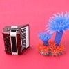 Mini Accordion Model,6cm 2.36in Miniature Accordion Model,Desktop Decoration,Wooden Red Accordion
