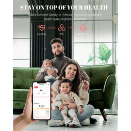 Luxelle Smart Ring Fitness Tracker with Sleep Monitor, Heart Rate, Blood Oxygen, Blood Pressure, Step Counter, 128 Sports Modes, IP68 Waterproof, Magnetic Charging, Compatible with iOS & Android