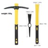 GENHAKON 3 Packs 14 Inch Small Pick Axes with Plastic