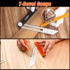 RONGPRO 4Pcs Woodworking Tools -7''Aluminum Rafter Square,12''Adjustable Protractor Angle Finder,10'Woodworking