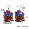 Pink Cowboy Cowgirl Hat Boots Earrings for Women Double-sided Wood