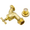 VARIOSAN Outlet valve 14917, 3/4 inch, polished brass, with hose