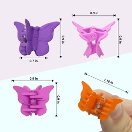 YISSION 60Pcs Mini Butterfly Hair Clips for Girls Small Hair Clips Cute Butterfly Hair Claw Clips Toddler Baby Kids Hair Clips with Box Package 90s Y2K Hair Accessories for Girls Women Matte Colors