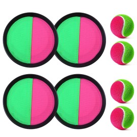 Toss and Catch Paddle Game Velcro Ball and Catch Game Ball and Catch game Outdoor Toys for Kids Age 3-8 Outdoor Games for Kids 4 5 6 7 8 Year Old Boys Girls OutdoorBeach,Garden Game Age 3+ (4)