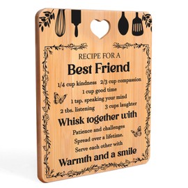 Best Friends Gifts for Women, Birthday Gifts for Friends Women, Natural Cutting Board, Best Friends Christmas Gifts, Friends Birthday Gifts for Women, Christmas Gifts for Friends,11"L x 8.5"W x 0.4"Th