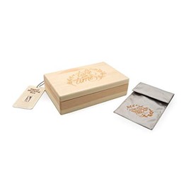 Suck UK Signal Blocking Bag & Decorative Wooden Box | Key Signal Blocker RFID Bag WiFi Blocker Signal Blocker Off Bag Signal Blocking Key Pouch Box EMF Shielding Fabric, Wood