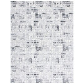 SAFAVIEH Amelia Collection Area Rug - 8' x 10', Grey & Charcoal, Modern Abstract Distressed Design, Non-Shedding & Easy Care, Ideal for High Traffic Areas in Living Room, Bedroom (ALA786F)