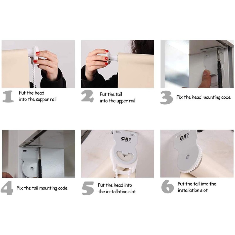 Poweka Metal Roller Blind Spares 25mm, Roller Blind Fittings Replacement