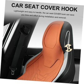 iplusmile 2sets Car Seat Cover Locking Clip Kit Seat Cover Hooks Plates Installation Replacement Accessory