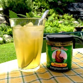 Enlighten-Mint Honey Tea | Wildflower Honey, Green Tea, Spearmint, and Peppermint | Essence of Green Tea with Fresh Mint | 8 Oz Jar for a Refreshing Sip