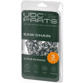 UDC Parts 16-Inch Chainsaw Chain / R56 / .043 Gauge 56 Drive Links/Low-Vibration and Low-Kickback/Fits Poulan Husqvarna Echo - 3 Pack