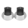 2 Pack Universal Gas Hob Knobs Replacement Metal Rotary Switch