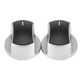 2 Pack Universal Gas Hob Knobs Replacement Metal Rotary Switch for Most Gas Stoves 8x6mm