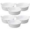 HIC Kitchen Mini Eared Ramekin Set, Fine White Porcelain, 1-Ounce,