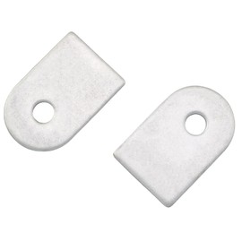 TAODAN 12PCS Welded Straight Piece Iron Ear 20x30mm Door Window Fitting Fixing Piece Furniture Connection Round Hole Ear Piece for Shock Absorbing Frame Light Bar Frame Steel Welding Accessories