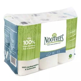 NooTrees Sustainable 3Ply Toilet Paper  Ultra Absorbent  100% Biodegradable  12 Rolls