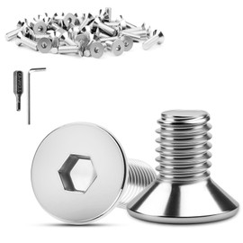 XRXYMQ 110 Stück Senkkopfschrauben Edelstahl M4 x 12 mm Senkkopfschrauben 304 Edelstahl Schrauben Senkkopf Innensechskant Schrauben mit Innensechskant Schlüsseln Elektrischer Schraubendreherkopf