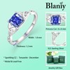 Blaniy Celtic Knot Ring 925 Sterling Silver Princess Cut Promise