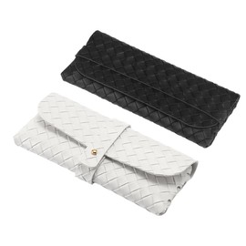 Pack of 2 Fashion Sunglasses Case, Glasses Case, Sunglasses, Soft Case, Leather Sunglasses Pouch Glasses Case, for Sunglasses, PU Leather, Unisex