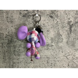 Elephant WANAR'S HANDCRAFTED FLANNEL ANIMAL DOLL KEYCHAIN - ELEPHANT
