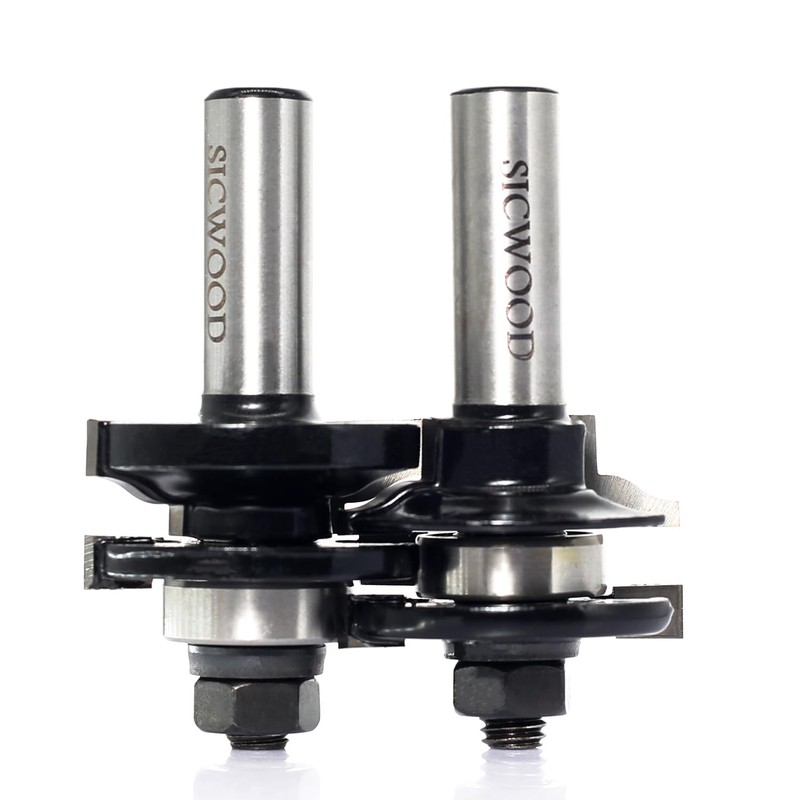 SICWOOD 3PCS Cabinet Door Raised Panel Router Bits Set 1/2