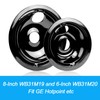 4 Pack Black Porcelain Burner Drip Pan By AMI PARTS