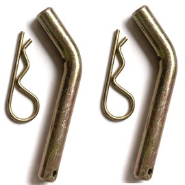 Heavy-Duty Trailer Hitch Pin & Clip, 5/8-Inch Diameter with Grooved Head, Fits 2" & 2-1/2" Receivers, Rust-Resistant Alloy Steel, Easy Installation for Towing Trucks, Trailers, RVs (2) (2pcs)