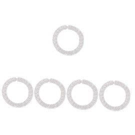 Mobestech 5pcs Metal Ring Massage Bracelet Acupressure for Wrist Chinese Traditional Health Care Silver Tone One Size