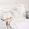Widdop and Co Hestia White Ribbed Stoneware Dinnerware Dinner Set