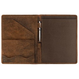 moonster Leather Portfolio, Brown, 33x25cm, Vintage