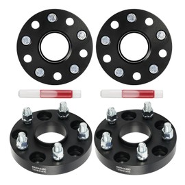 KAC 5x120 Hub Centric Wheel Spacers 1“ for Pilot, Odyssey, MDX, Passport, TL, RL, Civic, ZDX, M14x1.5 Studs & 64.1mm Hub Bore, 5 Lug Forged Tire Spacers, 4PCS