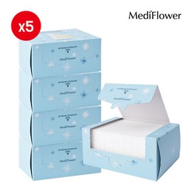 Mediflower 메디플라워 마이 필링 코튼 퍼프 화장솜 80매x5 /총400매 MediFlower My Peeling Cotton Puff Makeup Pads 80 Sheets x 5 / Total 400 Sheets