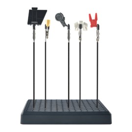 ABEST 18 Pieces Plastic Gundam Model Painting Crocodile Clip Sticks with Stand for Holding Model Parts DIY Card Photo Memo