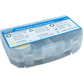 Cornat Sealing Assortment 87 Pieces - Rubber Seals, Sealing Rings & O-Rings in Set - For Use in Sanitary Areas - Suitable for Drinking Water / Sealing Elements / Sealing Rings / T380005, Black