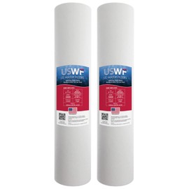 10 Micron 20 Inch x 4.5 Inch | 2-Pack Melt Blown Polypropylene Whole House Sediment Cartridge | Compatible with Axeon SDF-45-2010, Hydronix SDC-45-2010 | Made in the USA, US Water Filters