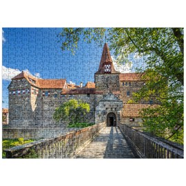 MyPuzzle Wenceslas Castle On an Island in The Pegnitz River in Nuremberg County - Premium 500 Piece Jigsaw Puzzle for Adults