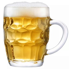 19 oz. Glass Beer Mug With Handles, Reusable Dishwasher Safe Glass For Indoor/Outdoor Use, Mug