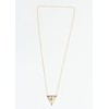 Magic Metal Cage Pyramid Necklace Gold Tone Geometric Triangle NH62