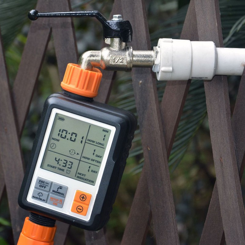 Water Timer Programmable Delay Manual Watering Automatic Irrigation Controller System