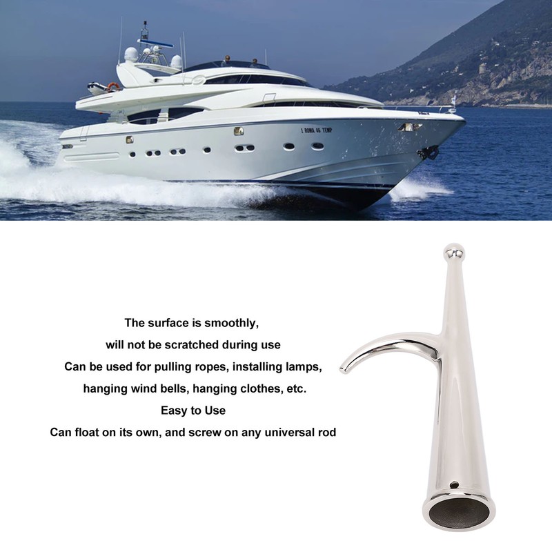 Boat Hook 28mm Stainless Steel Seawater Corrosion Resistance Marine Boat