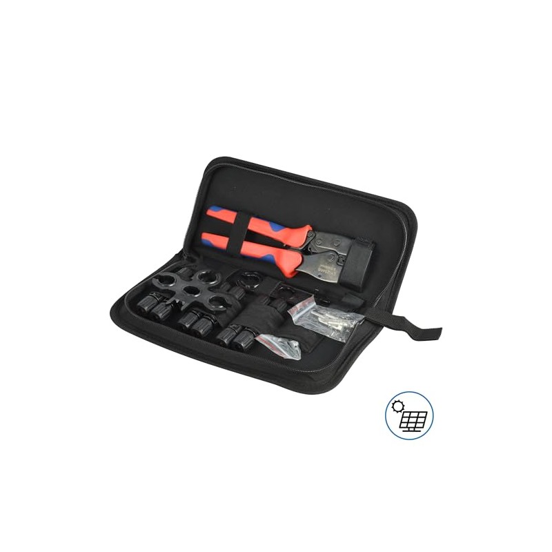 Electraline 59232 PV Panel Clamp and Connector Kit, Solar Crimping