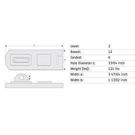 ABUS 200/95 C Hardened Steel Hasp, 3.75-Inch, Silver
