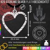 Herz Anhänger 925 Silber Platiniert – Handgefertigtes Schmuckstück für Zeichen