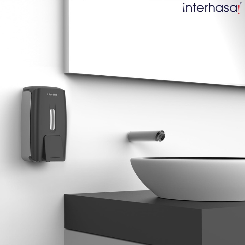 Interhasa! Soap Dispenser Manual Press Wall Mounted Dispenser 800ml/28oz Hand