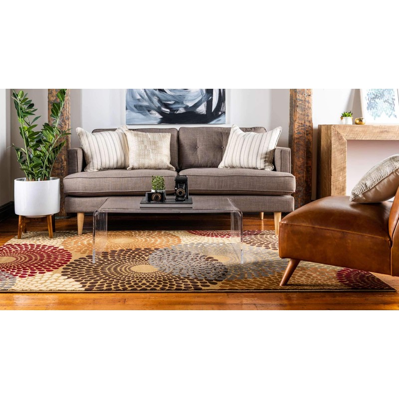 Unique Loom Barista Collection Area Rug - Java (7' 10"