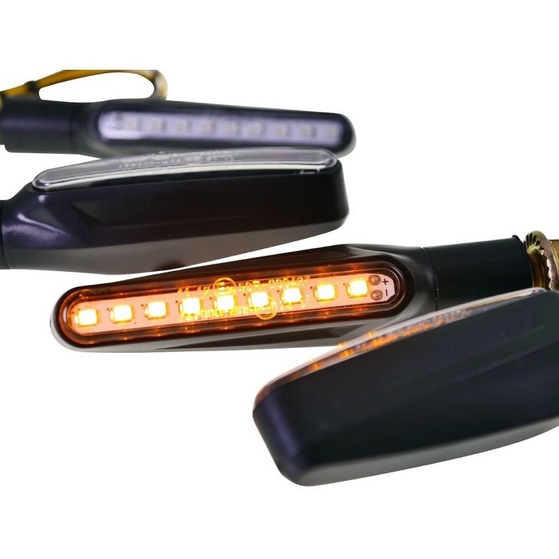 2EXTREME 4x Motorcycle LED Turn Signal Running Effect Running Light