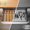 Silverware Organizer, 10 Inch Utensil Organizer Kitchen Drawer Organizer Bamboo