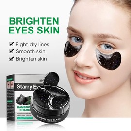 60 PCS Parches Ojos Bolsas y Ojeras, Eye Patches, Máscara Para Los Ojos De Colágeno, Contorno de Ojo Antiarrugas, Anti Edad para Ojeras, Para Eliminación Bolsas y Ojeras, Hinchazón (Bamboo Charcoal)